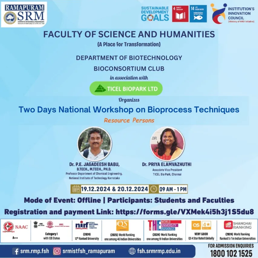 2-Days National Workshop on Bioprocess Techniques