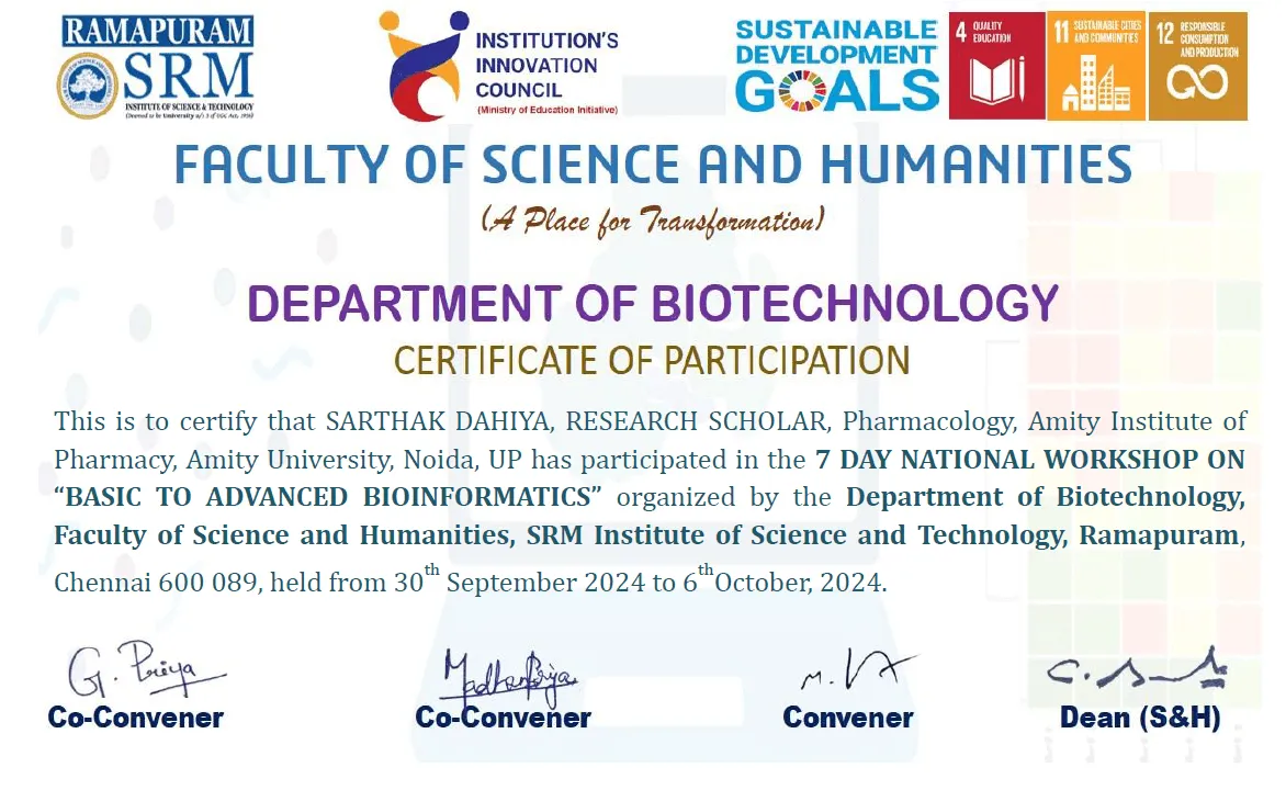 7-Day National Workshop on Basic to Advanced Bioinformatics - photo 6