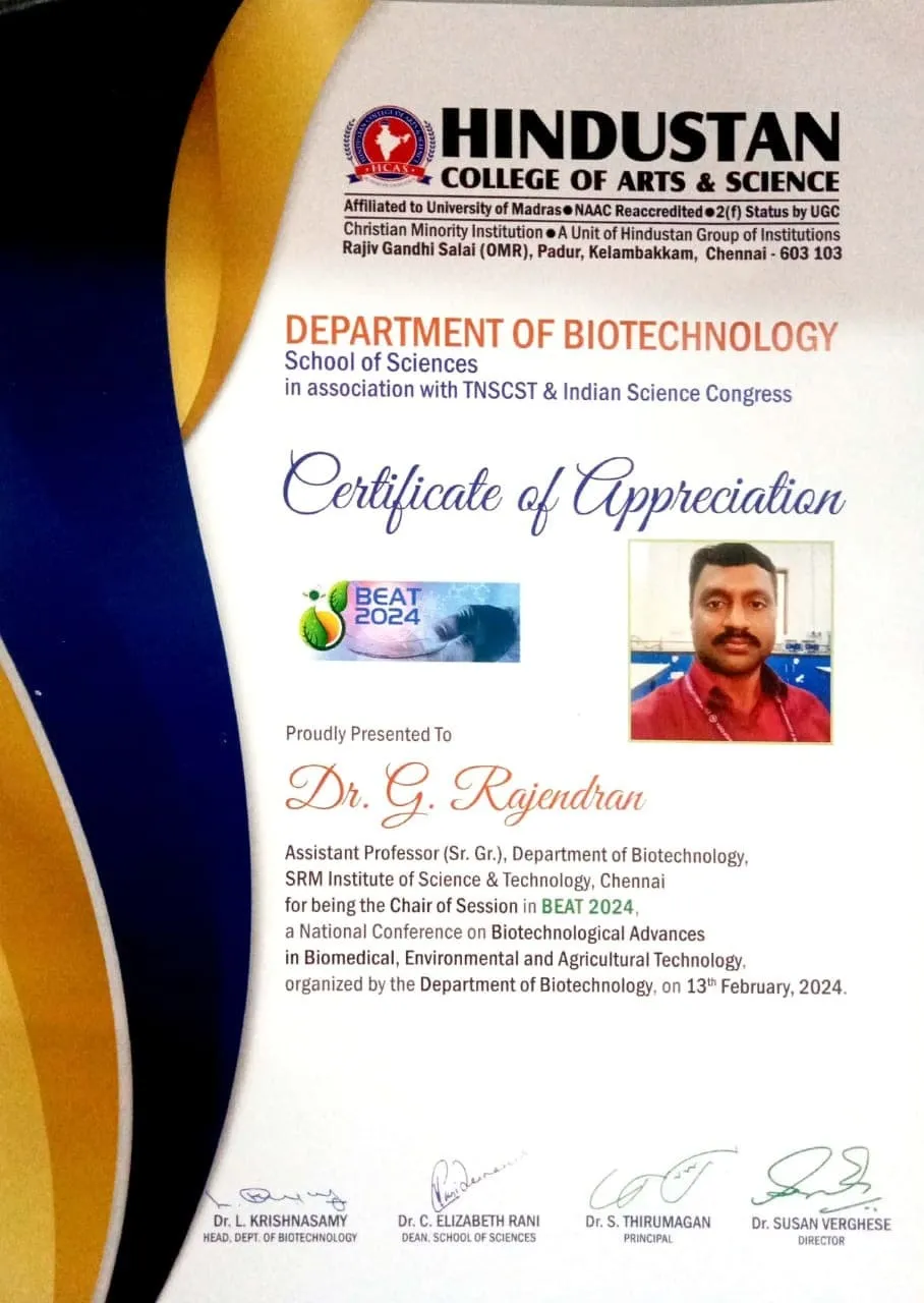 National Conference on Biotechnological Advances in Biomedical (BEAT-2024) - photo 1