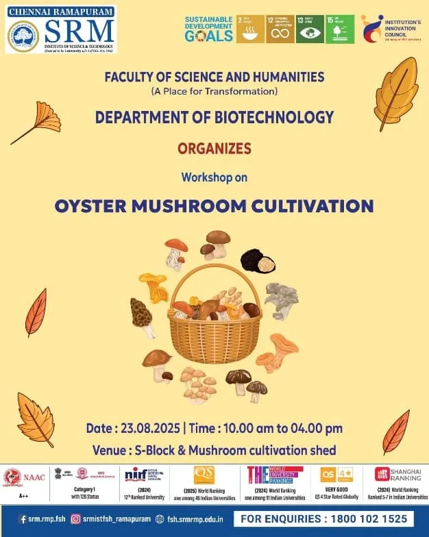One Day Workshop on Oyster Mushroom Cultivation
