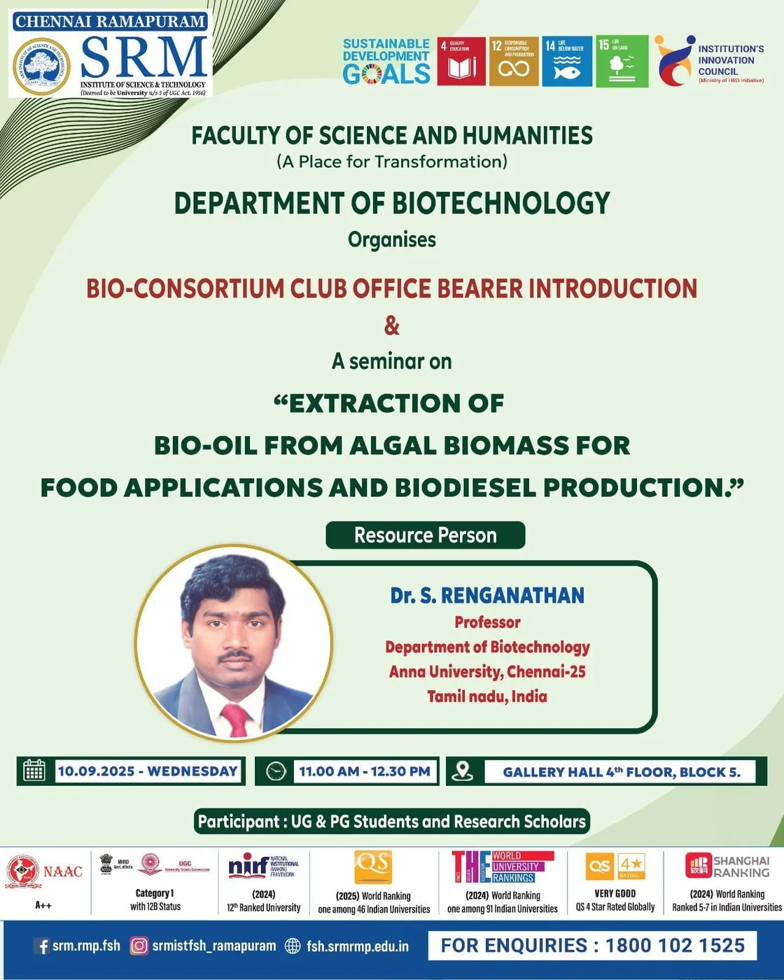 Bioconsortium Club Office Bearer Introduction and Seminar
