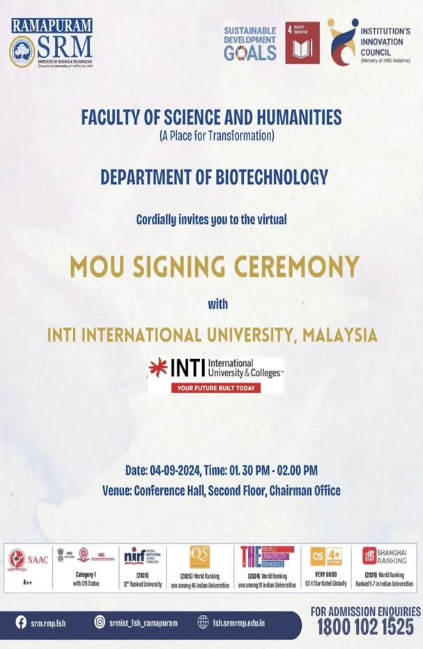 MoU Signing Ceremony with INTI International University, Malaysia