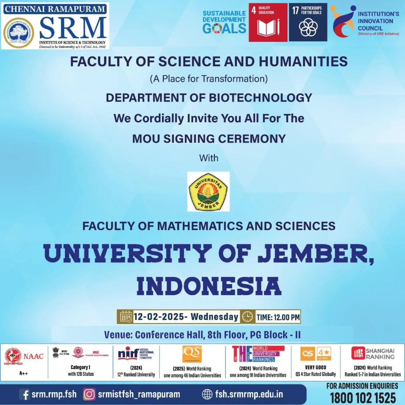 MoU Signing Ceremony (University of Jember)