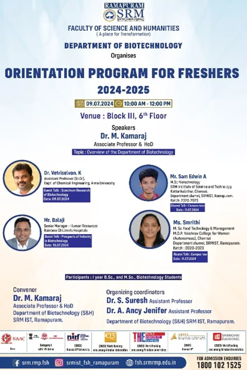 Orientation Program for First Year UG/PG Students (2024)