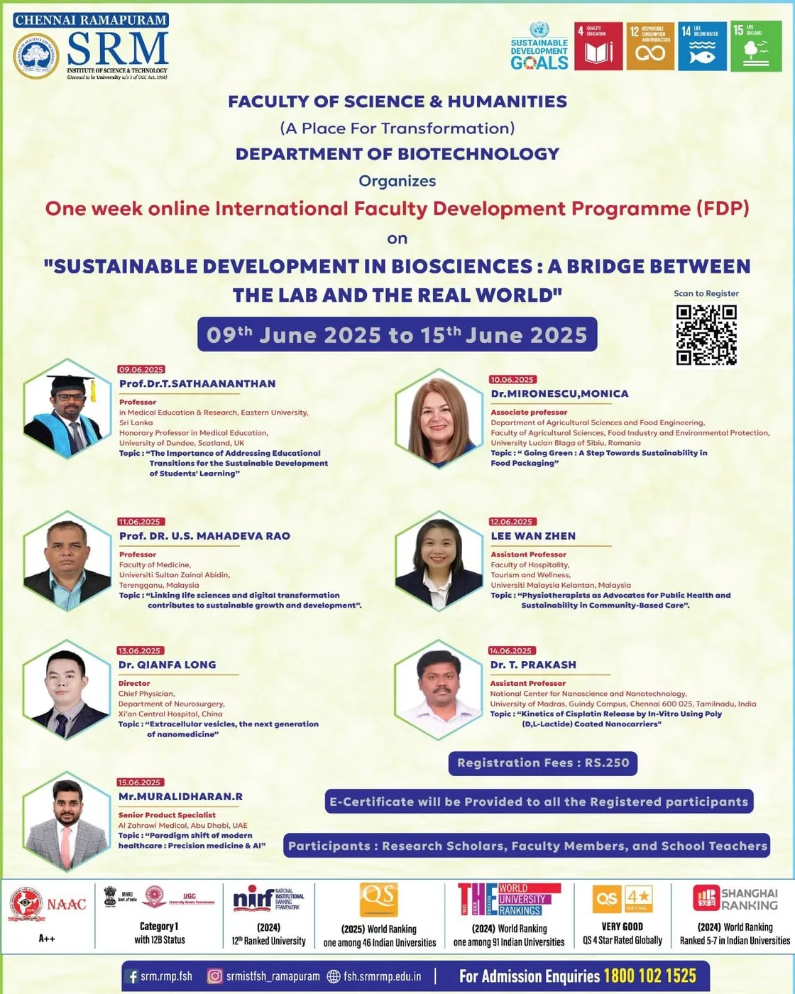 Sustainable Development in Biosciences: A Bridge Between the Lab and the Real World