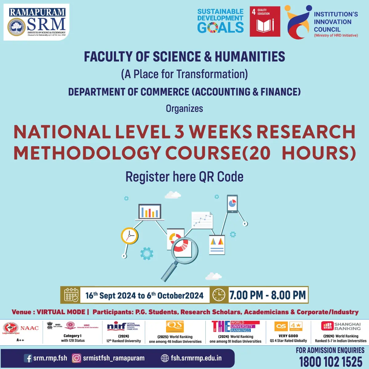 3 Weeks research Methodology Course