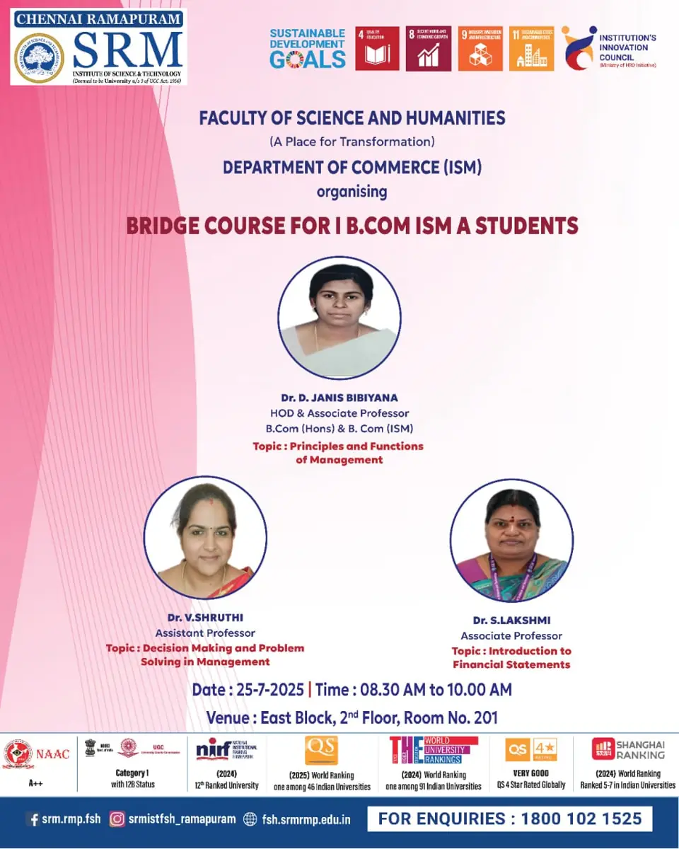 Bridge Course For I B.com ISM a Students
