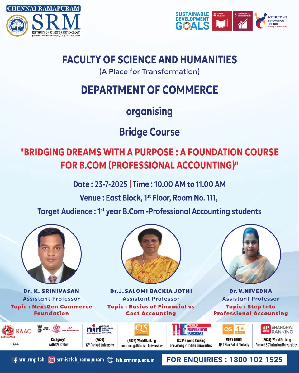 Bridging Dreams with a Purpose: A Foundation Course for B.Com (Professional Accounting)