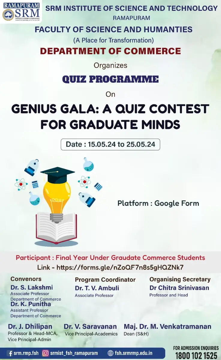 Genius Gala: A Quiz Contest for Graduate Minds