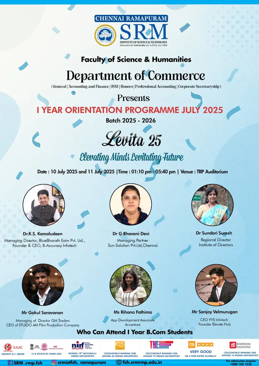 Levita 25 Elevating Minds Levitating Future Fresher’s Orientation Program Batch 2025-26