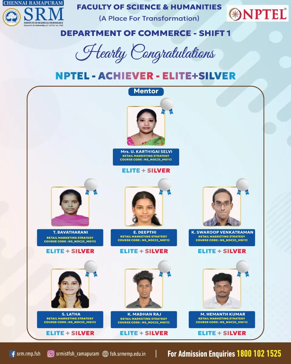 NPTEL ACHIEVERS ELITE + SILVER