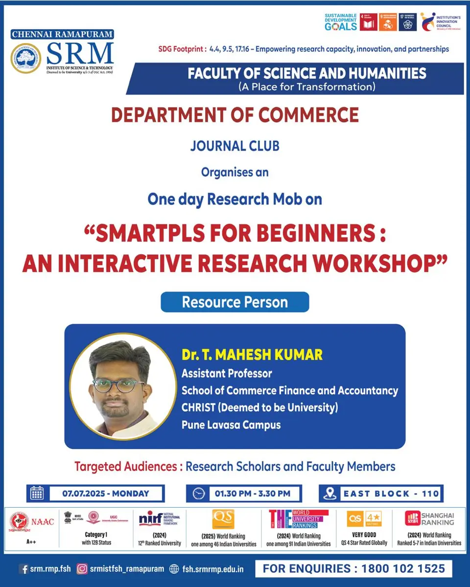 SMARTPLS FOR BEGINNERS: AN INTERACTIVE RESEARCH WORKSHOP