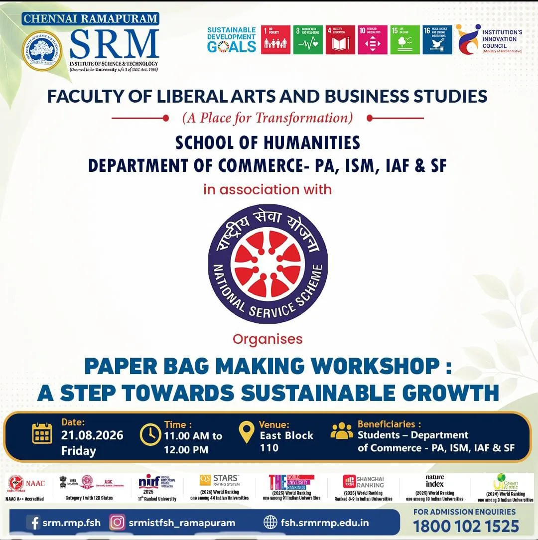 Paper Bag Making Workshop: A Step Towards Sustainable Growth poster