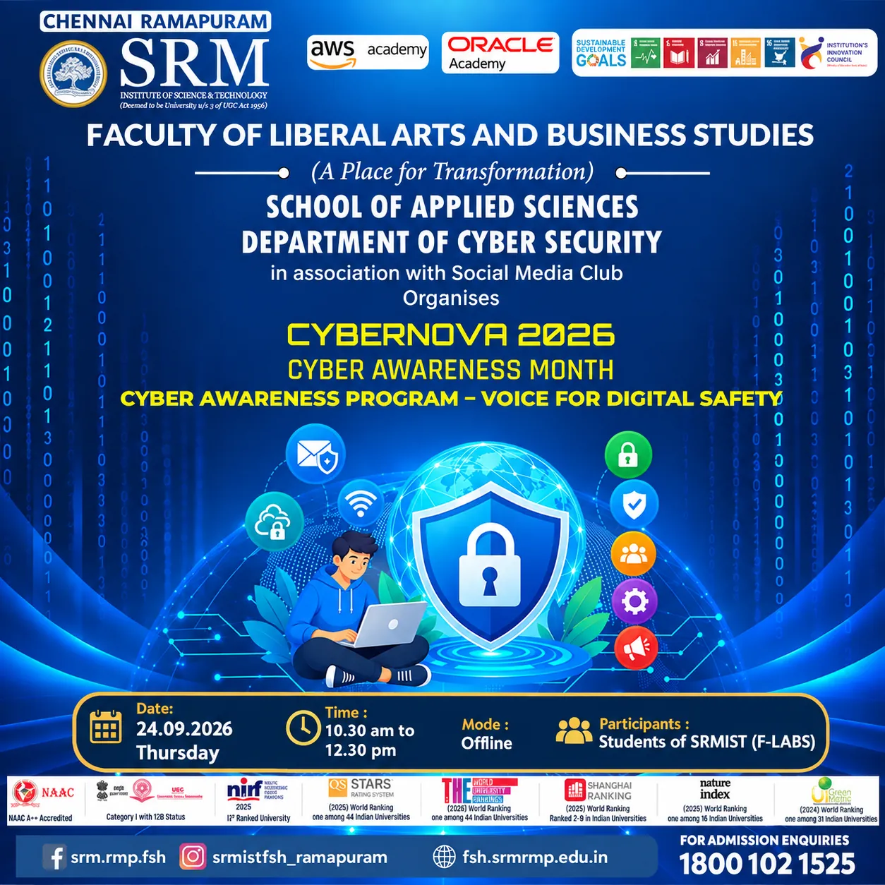 CYBERNOVA 2026 - Cyber Awareness Program: Voice for Digital Safety poster