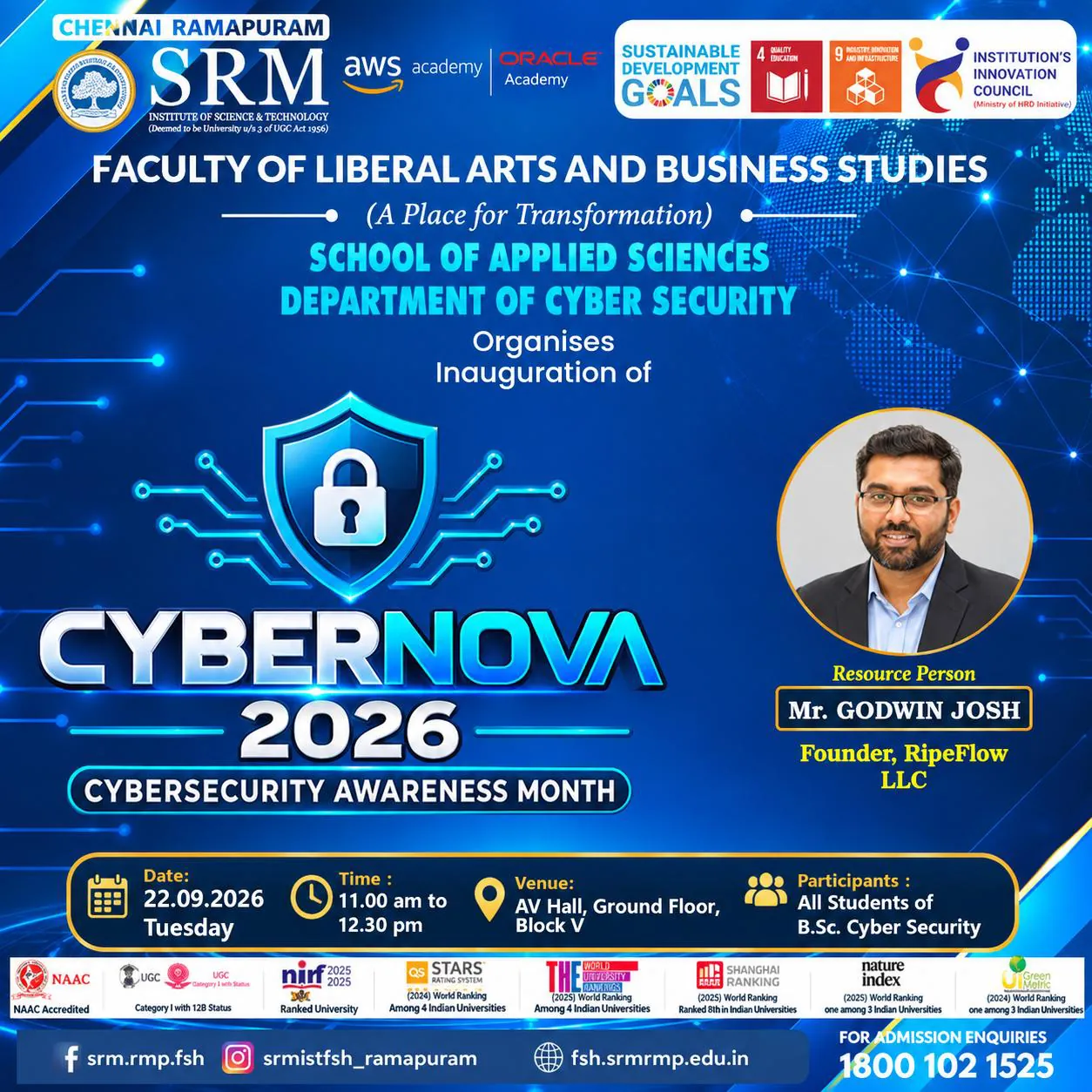 CYBERNOVA 2026 - Cybersecurity Awareness Month: Inauguration poster