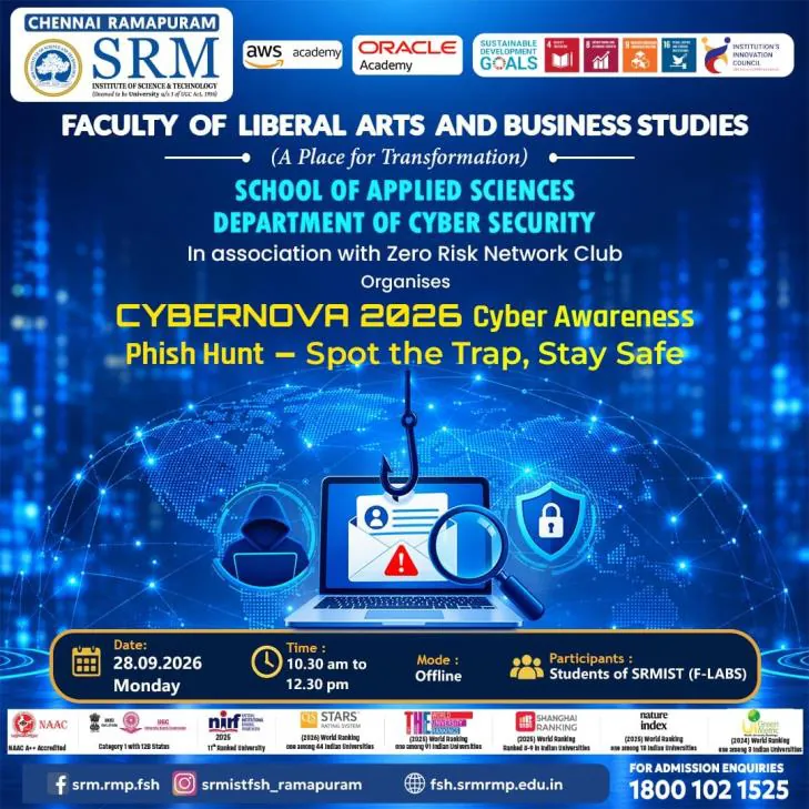 CYBERNOVA 2026 - Cyber Awareness Phish Hunt: Spot the Trap, Stay Safe poster