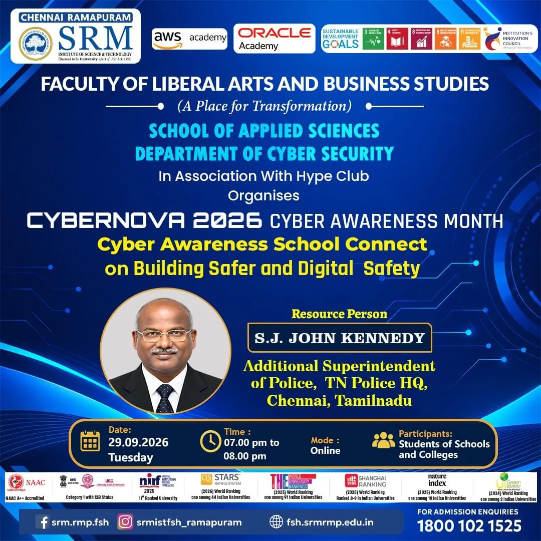 CYBERNOVA 2026 - Cyber Awareness School Connect: Building Safer and Digital Safety poster