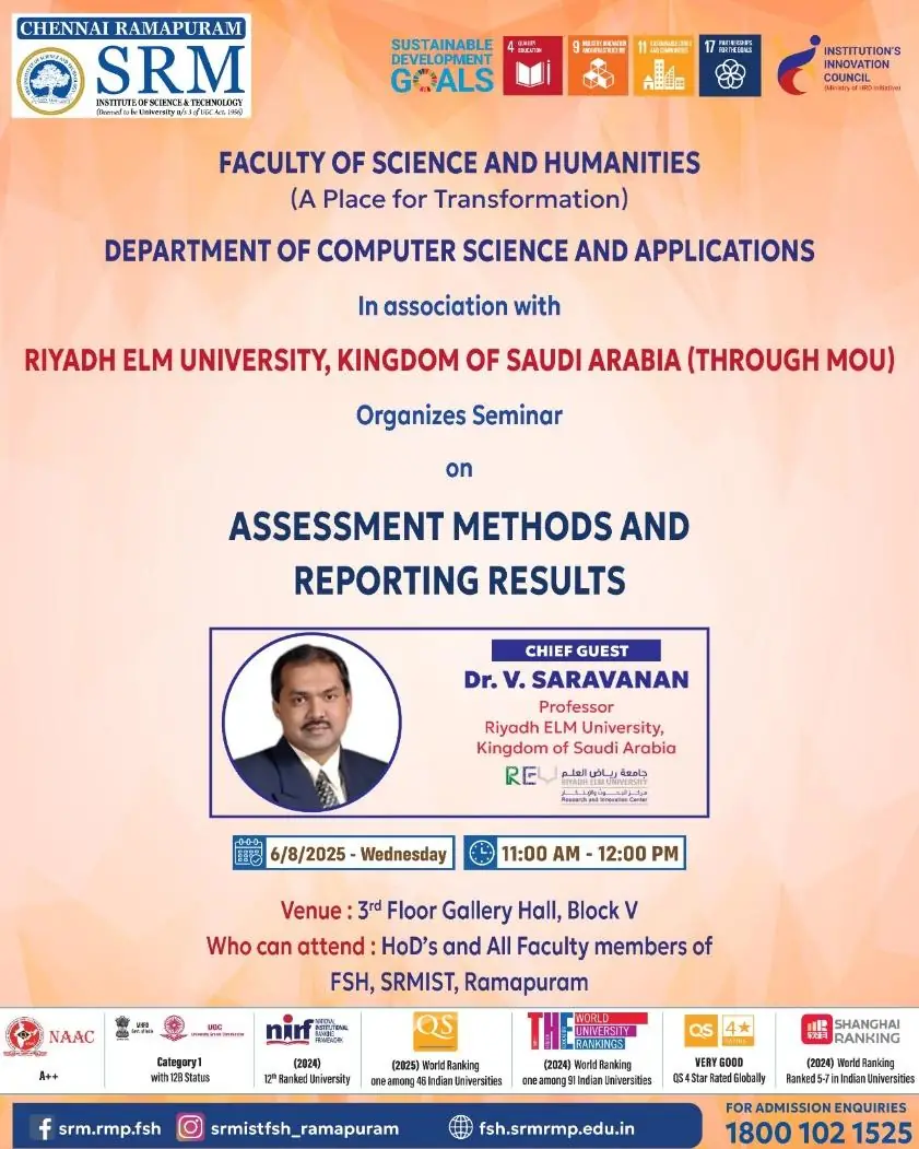 Seminar on Assessment Methods and Reporting Results