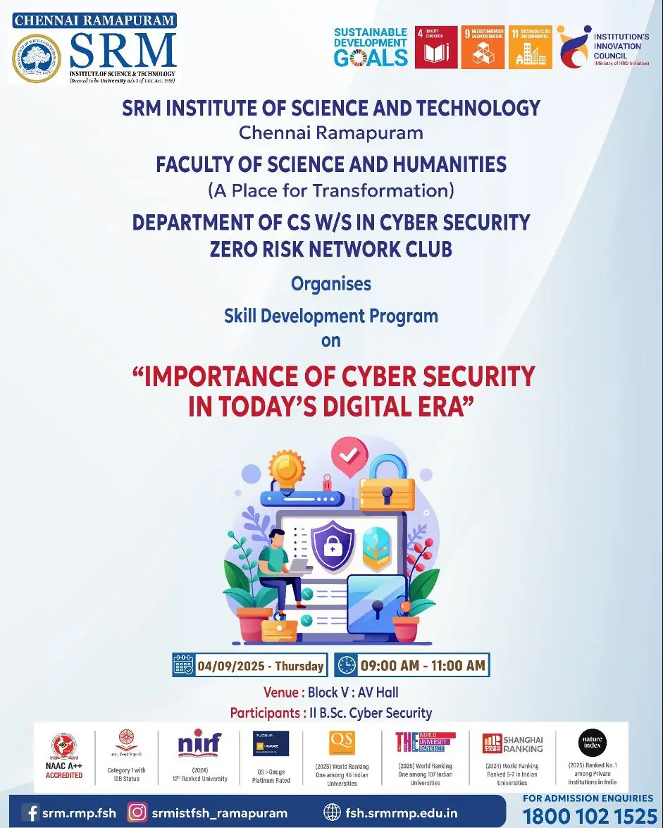 Skill Development Program on “Importance of Cyber Security in Today’s World”
