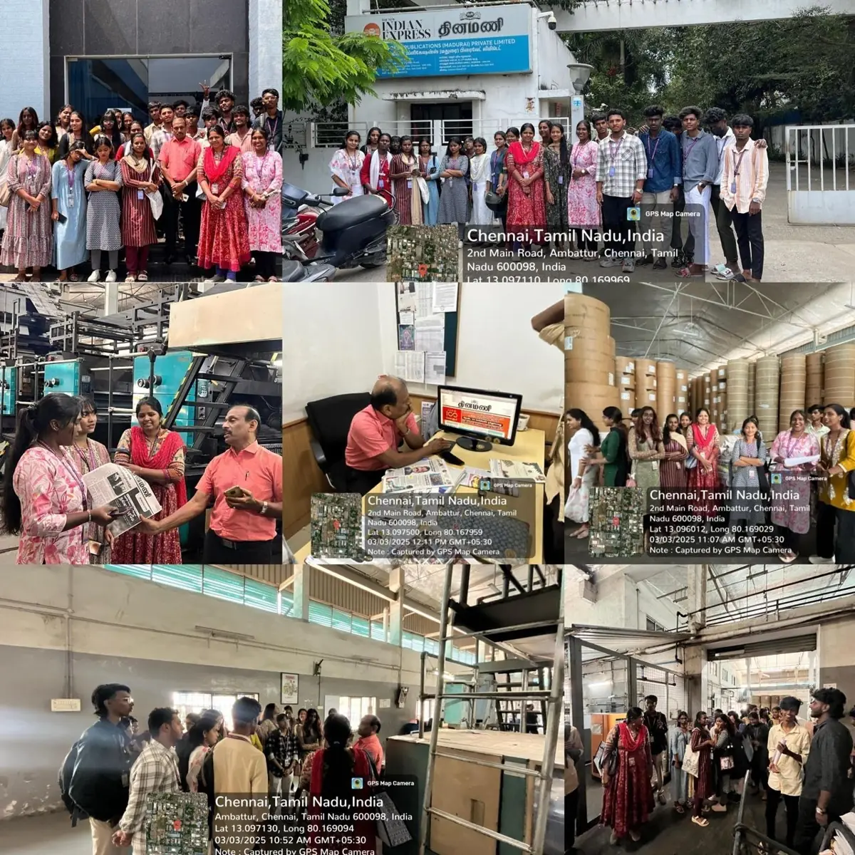 Industrial Visit for BA English Students at The New Indian Express Office