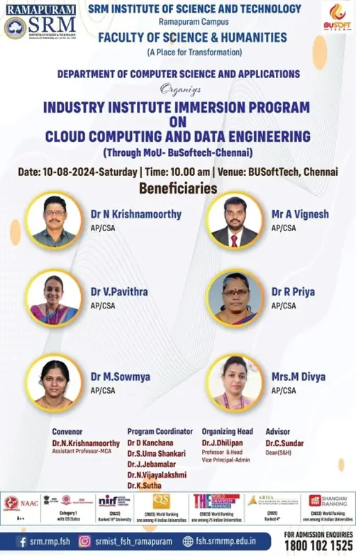 Industry Institute Immersion Program on Cloud Computing and Data Engineering