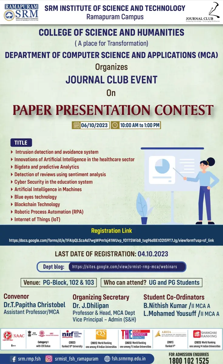Journal Club Event: Paper Presentation Contest