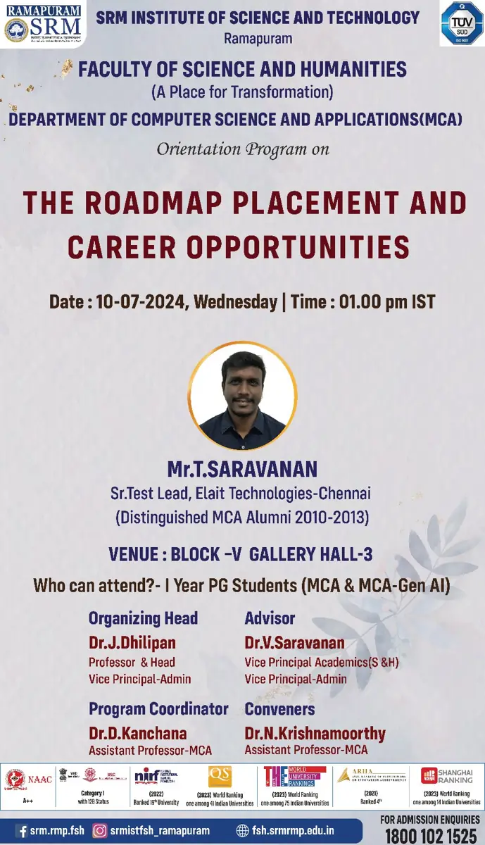 The Roadmap Placement and Career Opportunities (Orientation Programme)