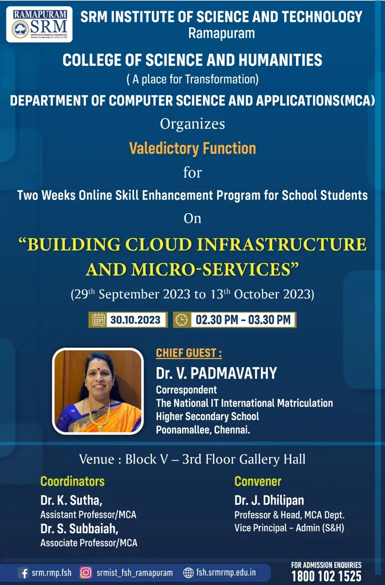 Valedictory Function – Two Weeks Online Skill Enhancement Program on Building Cloud Infrastructure and Micro-Services