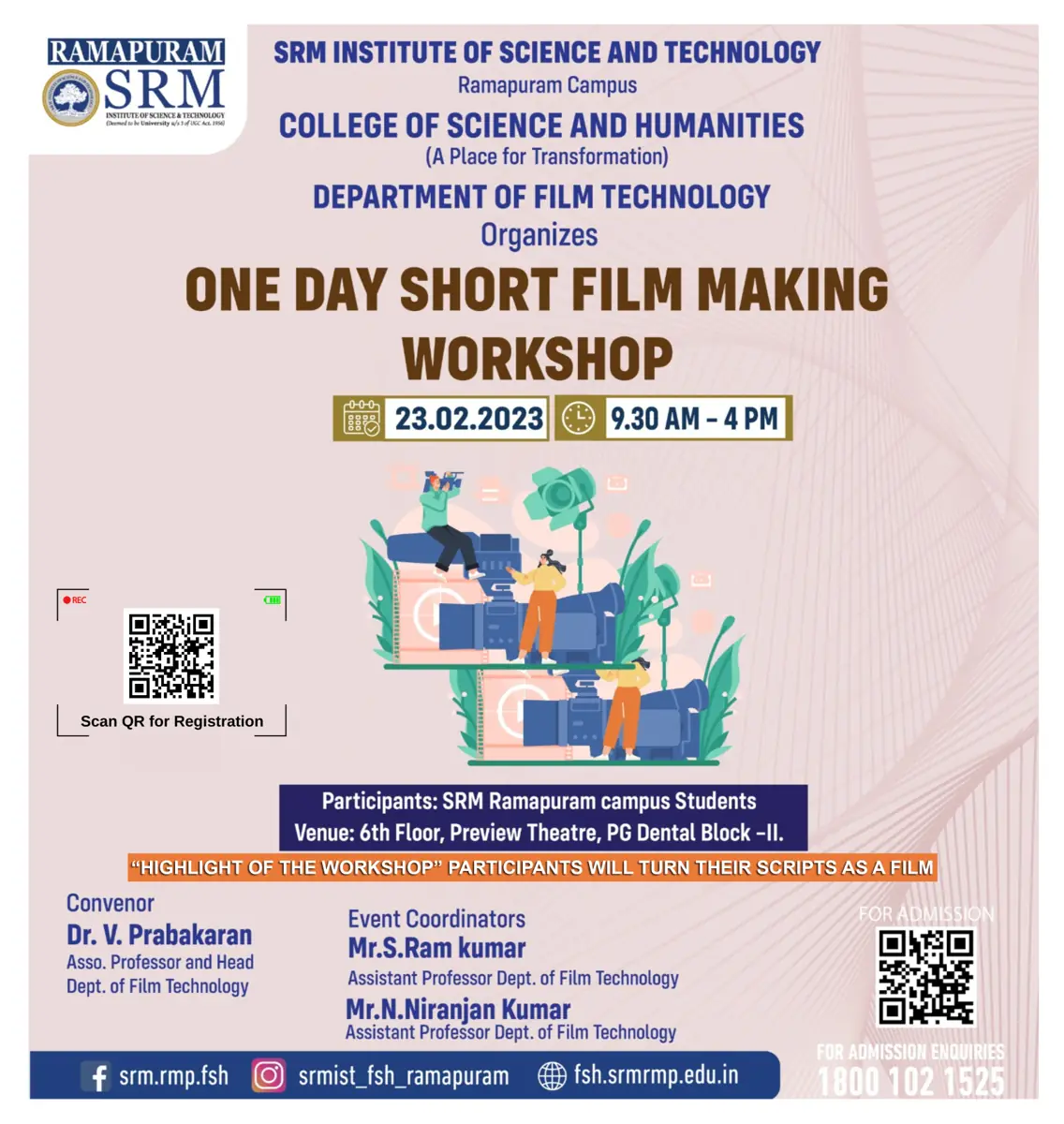 One Day Short Film Making Workshop