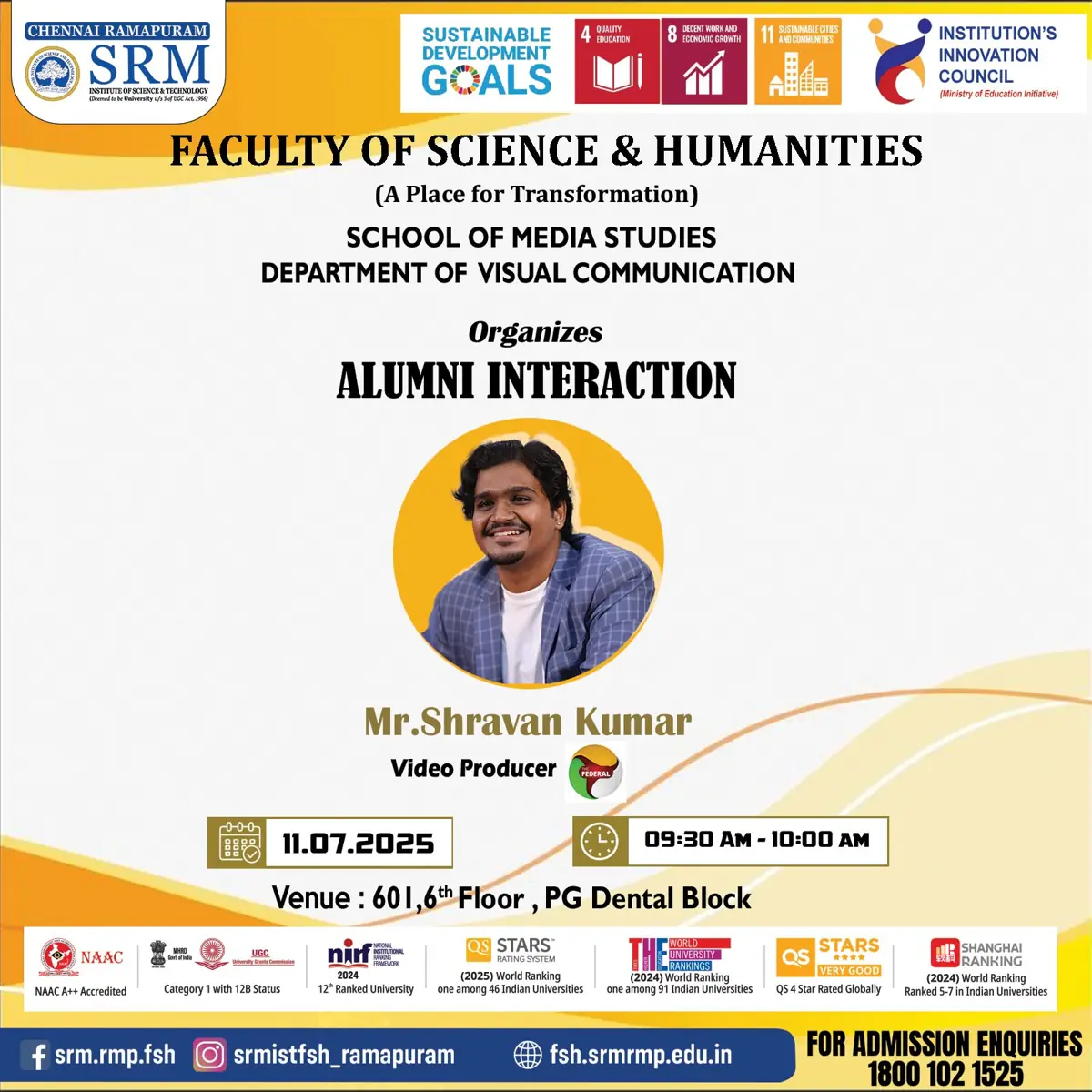 Alumni Meet - Mr. Shravan Kumar