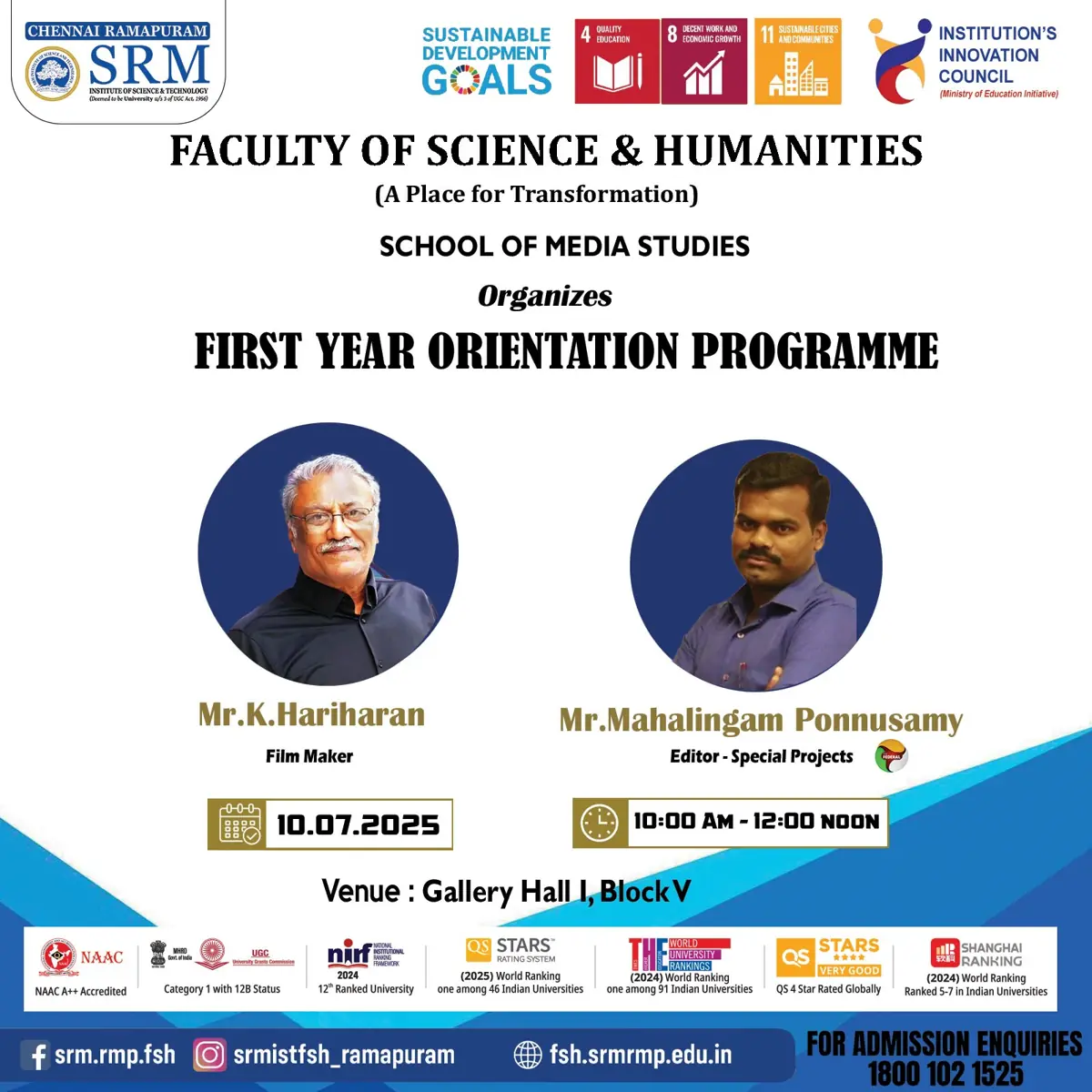 Event Report First Year Orientation Programme