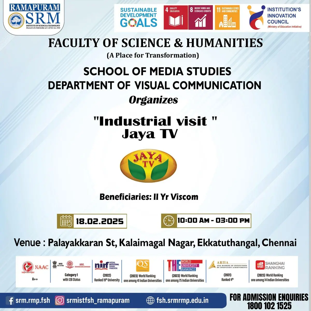 Industrial Visit - JAYA TV