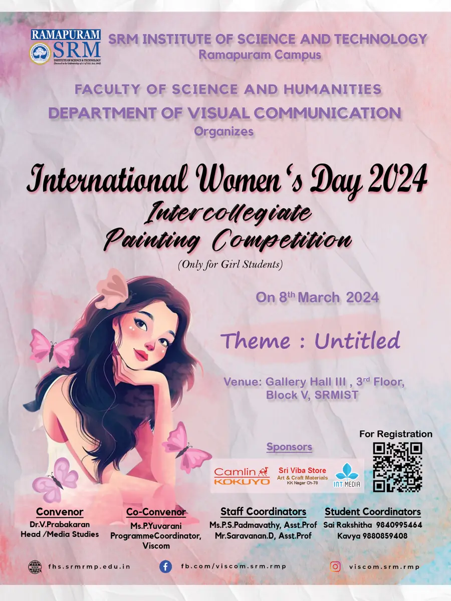 International Women's Day Painting Competition at SRM IST Ramapuram