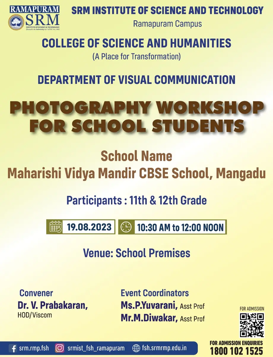 Photography Workshop For School Students