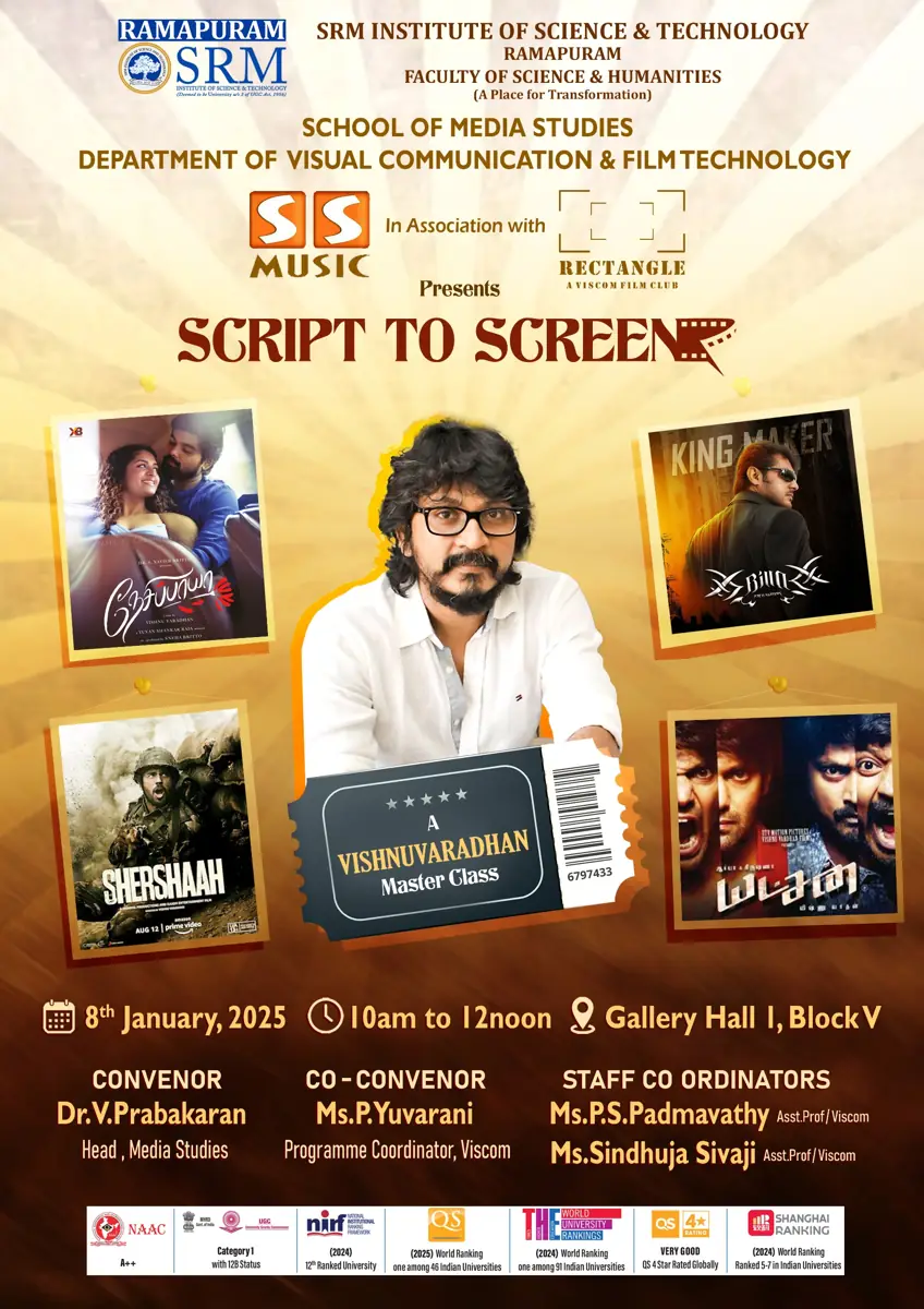Script To Screen – A Master Class With Mr.Vishnuvaradhan