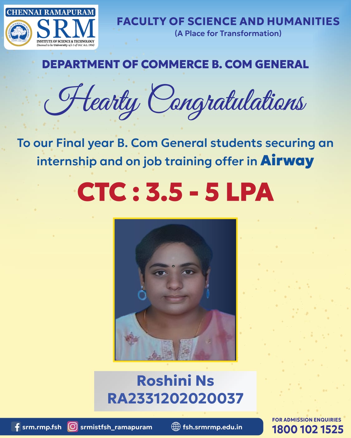 Student placed at Airway